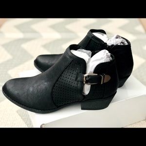 Laser-Cut Side Buckle Booties